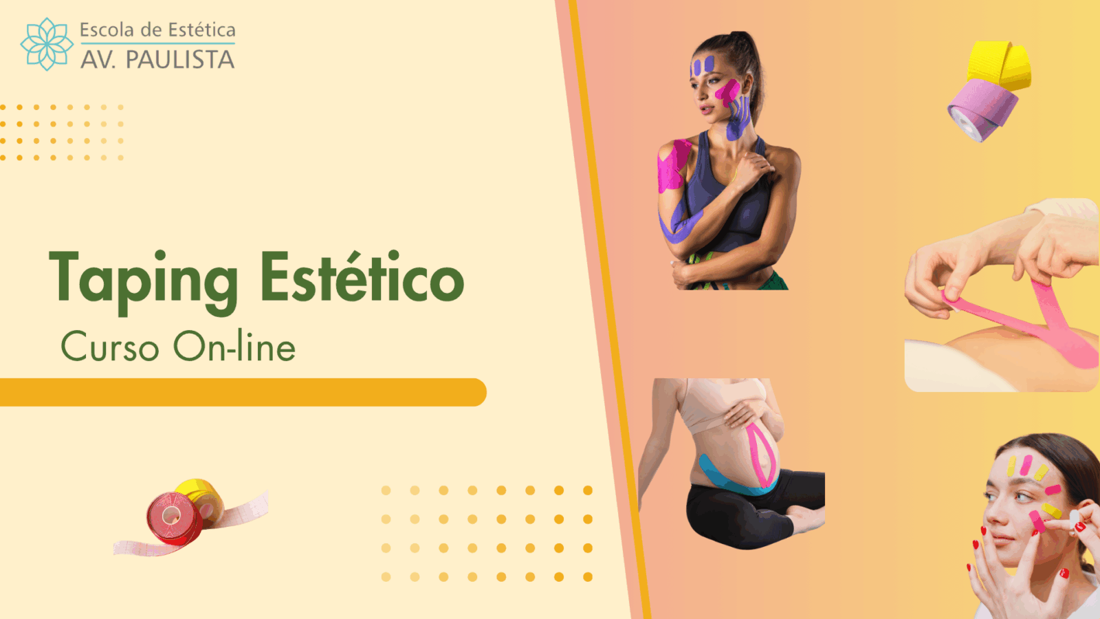 Curso Taping Estético da Escola de Estética Av. Paulista