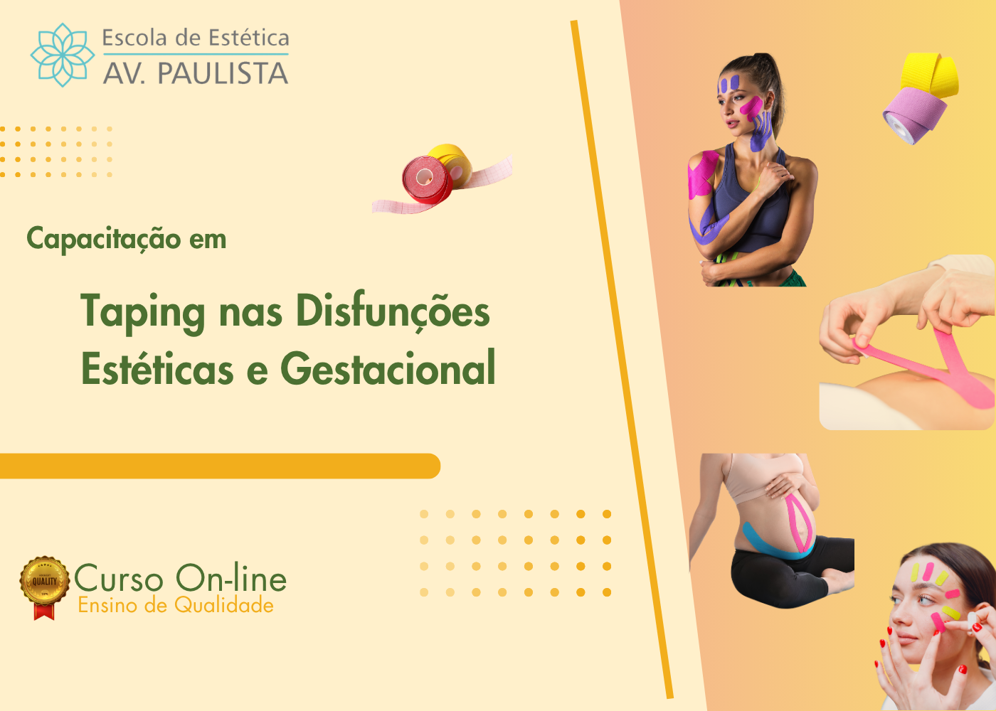 Taping nas Disfunções Estéticas com Módulo extra Tap Gestacional